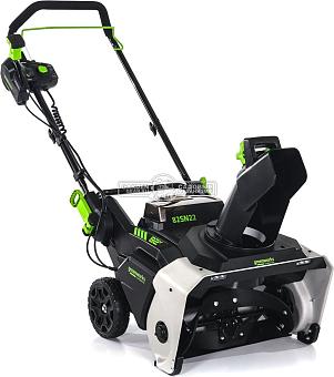 Снегоуборщик аккумуляторный GreenWorks 82SN22 без АКБ и ЗУ (PRC, BL 82В, ширина 56 см, 2 слота для АКБ, фара, 25 кг)