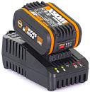 Комплект Worx WA3604: аккумулятор WA3553 (4 А/ч) + зарядное устройство WA3880 (2 А)