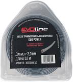 Леска EVOline Duo Power 3,0 мм, 52 м, с насечками