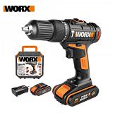 Дрель - шуруповерт ударная аккумуляторная Worx WX371.1 в кейсе