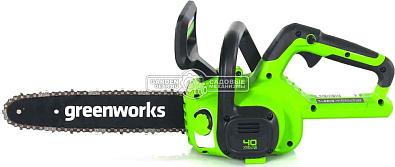 Пила аккумуляторная цепная GreenWorks G40CS30IIK4 12&quot; c АКБ 4 А/ч и ЗУ (PRC, 40В, 3/8&quot;-1.1-52E, 2.74 кг)