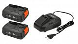 Комплект  Gardena Power for ALL 18В: 2 шт АКБ 2.5 А/ч PBA 18V/45 + ЗУ AL1830CV 14907-20
