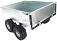 Тележка - прицеп ZimAni GT410x4 Stainless steel 500 4WD для садовых тракторов, с механизмом опрокидывания (4 колеса, оцинкованной сталь, 500 кг)