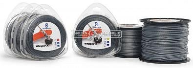 Леска Husqvarna 3,0 мм, 240 м, серая, витая, Whisper X