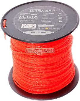 Леска Redverg PROLine 2.4 мм, витая, бесшумная, 90 м.