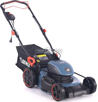Газонокосилка электрическая самоходная Senix LSSE18-M-EU (PRC, 1800 Вт, 46 см, сталь, 55 л, 25 кг)