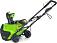 Снегоуборщик аккумуляторный GreenWorks GD60PST с АКБ 4 А/ч и ЗУ (PRC, BL 60В, ширина 51 см, LED фара, 15 кг)