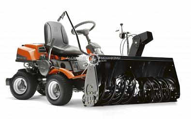 Райдер Husqvarna PF21 AWD + роторный снегоуборщик
