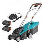 Газонокосилка аккумуляторная Gardena PowerMax 32/36V P4A с 2 АКБ 2.5 А/ч и ЗУ 14621-20