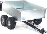 Тележка - прицеп ZimAni GT410x4 Stainless steel 500 4WD 4-х колесная, для садовых тракторов, с механизмом опрокидывания 