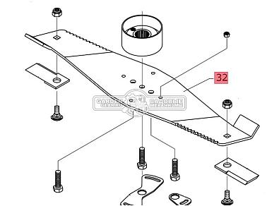 Нож центральный SABO SAK10253 для Thunder 85C