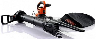 Садовый пылесос/воздуходувка электрическая Black+Decker BEBLV301-QS (PRC, 3000 Вт, 72 л, грабли)