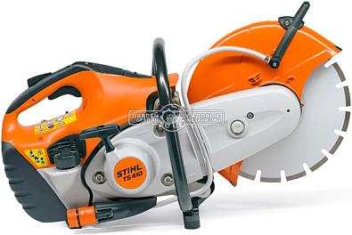 Бензорез Stihl TS 410 (GER, 66.7 куб.см., 3.2 кВт/4.4 л.с., диаметр круга 300 мм, глубина реза 100 мм, 9.6 кг)