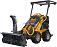 Универсальная машина мини-погрузчик Baumech ML-02 Pro + роторный снегоуборщик 110 см. + каркас безопасности с двигателем Zongshen GB750 V-Twin