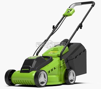 Газонокосилка аккумуляторная GreenWorks G24LM32 K2 c АКБ 2 А/ч и ЗУ (PRC, Li-ion 24В, 32 см, пластик, 30 л, 8.3 кг)