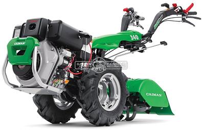 Мотоблок Caiman Atletico 340PD дизельный (ITA, Yanmar L100N, 435 куб.см., дифференциал, колеса 5.00х10, тормоза, 3 вперед + 3 назад, 132 кг)