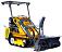 Универсальная машина мини-погрузчик Baumech ML-03 Pro + роторный снегоуборщик 110 см. + каркас безопасности с двигателем Zongshen GB750 V-Twin