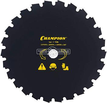 Нож с долотообразными зубцами Champion 26T 225 мм. 20 мм.
