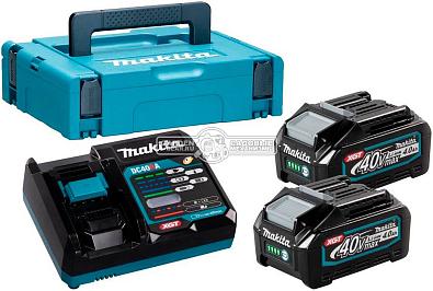 Набор Makita XGT 191J99-7: аккумулятор BL4040 х 2 шт + ЗУ DC40RA + кейс Makpac 1