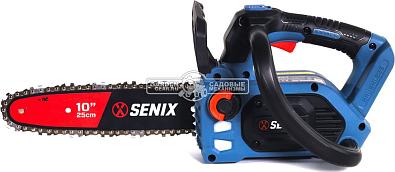 Пила аккумуляторная цепная Senix CSX2-M1-EU 10&quot; с АКБ 4 А/ч и ЗУ (PRC, BL 20В, 3/8&quot;,1.1 мм, 40E, 3.2 кг)