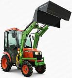 Фронтальный погрузчик Kerland для минитрактора Kubota A211N / B2441 / B2741 с челюстным ковшом 0,4 м3, авто-горизонтом и джойстиком