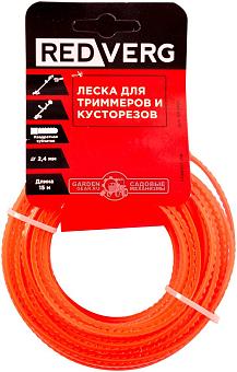 Леска Redverg 2.4 мм, квадратная зубчатая, 15 м.