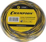 Леска триммерная Champion Tornado 2,4 мм., 3-х компонентная, витой квадрат, 68 м. 