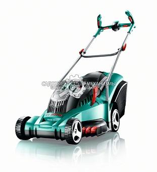 Газонокосилка аккумуляторная Bosch Rotak 43 Li MY13 GBR (2 аккумулятора, 2.6 А/ч, 36B, Li-on, 43 см, пластик, 50 л, 14,7 кг.)