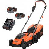 Газонокосилка аккумуляторная BLACK+DECKER BCMW3318L2 с 2 АКБ 2.5 А/ч и ЗУ