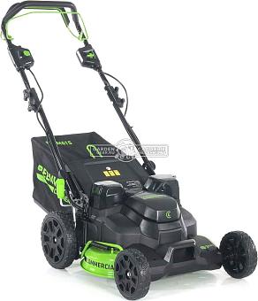 Газонокосилка аккумуляторная самоходная GreenWorks GC82LM61S TwinForce без АКБ и ЗУ (PRC, BL 82В, 61 см, сталь, 2 слота для АКБ, мульч., 70 л, 32 кг)
