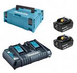 Набор Makita MKP3G182: BL1860B x 2 шт + DC18RD + кейс MakPac 2