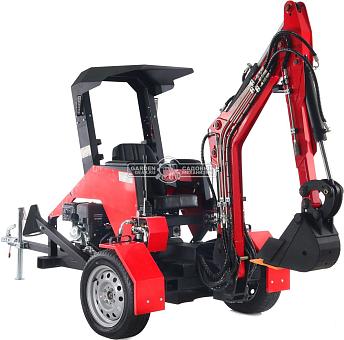 Прицепной экскаватор RED Rhino RBV-06 максимальная комплектация, Lifan 15 л.с., глубина копания 2,2 м., ковш 250 мм., 600 кг.