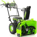 Снегоуборщик аккумуляторный самоходный GreenWorks GD82ST56 с 3 АКБ по 8 А/ч и двойным ЗУ (PRC, BL 82В, 61 см, 3 слота для АКБ, 80 кг)
