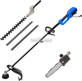 Триммер электрический Haitec HT-EMT1500-4 Multitool 3в1 (PRC, 550 Вт., верхнее расп. двиг., леска/нож, 4 кг.)