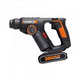 Перфоратор аккумуляторный Worx WX394.3 Hammer в кейсе