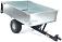 Тележка - прицеп ZimAni GT410x2 Stainless steel 500 для садовых тракторов, с механизмом опрокидывания (оцинкованной сталь, 500 кг)
