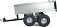 Тележка - прицеп ZimAni GT410x4 Stainless steel 500 4WD для садовых тракторов, с механизмом опрокидывания (4 колеса, оцинкованной сталь, 500 кг)