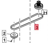Ремень привода хода SABO SAU14059 для 54-VARIO / 54-VARIO E / 54-R VARIO B