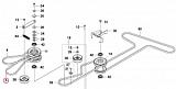 Ремень Husqvarna Li 825+-5 для райдера R 112C от шкива передачи к промежуточному шкиву