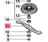 Нож газонокосилки SABO SAA34454 43 см для 43 Compact