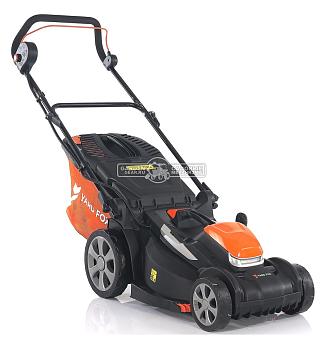 Газонокосилка аккумуляторная Yard Fox EL4045B SET с АКБ 4.0 А/ч и ЗУ (PRC, BL 40В, пластик, 34 см, 45 л, 10 кг)
