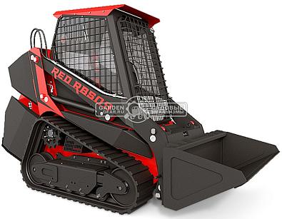Мини-погрузчик гусеничный RED RBS-09 с закрытой кабиной Zongshen GB750EFI 30 л.с., грузоподъемность до 1000 кг., ковш 200 л., 1600 кг.