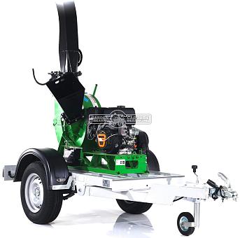 Измельчитель веток Дровосек М400 17 л.с. (RUS, Lifan, ветки до 102 мм, 2-x колесный прицеп, 300 кг)