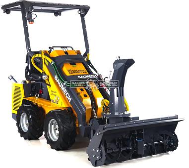 Универсальная машина мини-погрузчик Baumech ML-02 Pro + роторный снегоуборщик 110 см. + каркас безопасности с двигателем Zongshen GB750 V-Twin