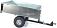 Тележка - прицеп ZimAni GT410x2 Stainless steel 500 для садовых тракторов, с механизмом опрокидывания (оцинкованной сталь, 500 кг)