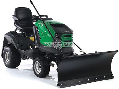 Садовый трактор Caiman Comodo Max 2WD 107D2C2 с отвалом 120 см и цепями на колеса