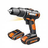 Дрель - шуруповерт ударная аккумуляторная Worx WX371.3 с сумкой