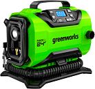 Компрессор автомобильный аккумуляторный GreenWorks ACG301 без АКБ и ЗУ (PRC, 24В/прикуриватель 12В, 11 бар, 1.97 кг)