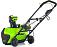 Снегоуборщик аккумуляторный GreenWorks GD60PST с АКБ 4 А/ч и ЗУ (PRC, BL 60В, ширина 51 см, LED фара, 15 кг)