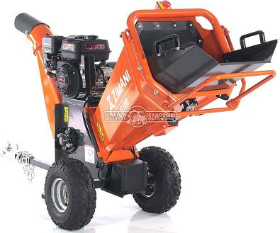 Измельчитель веток ZimAni LS 100 (PRC, Loncin 212 куб.см., 7 л.с., с эл. старт, барабанный, 2 ножа, ветки до 100 мм, одноосный прицеп, 130 кг)